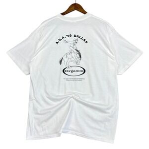 Gildan‎ ASA 99 Dallas Organon Raplon T-Shirt Graphic Print White XL